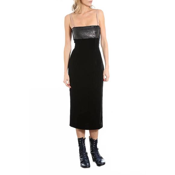 NEW CINQ A SEPT calla dress in black